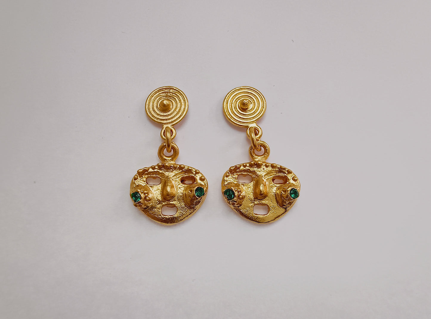 🎭 Aretes Zircón Mascara cultura Sinú