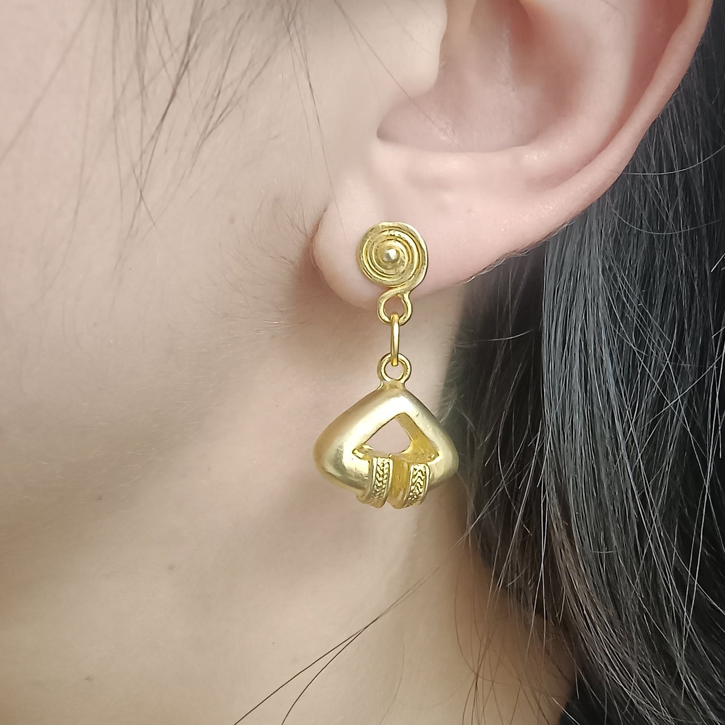 ✨ Aretes largo cuenta cultura Tayrona