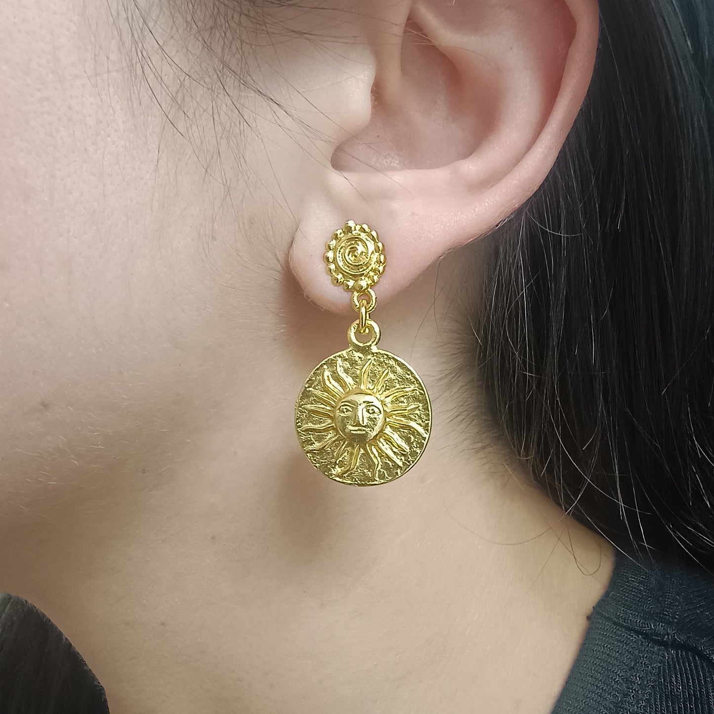 ☀️ Aretes Sol cultura Muisca