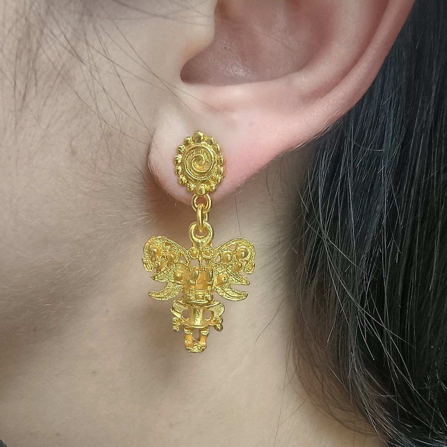 🦇 Aretes Hombre Murciélago cultura Tayrona