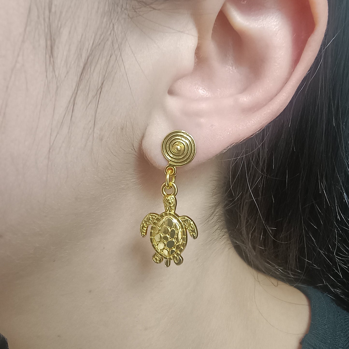 🐢 Aretes Tortuga cultura Quimbaya