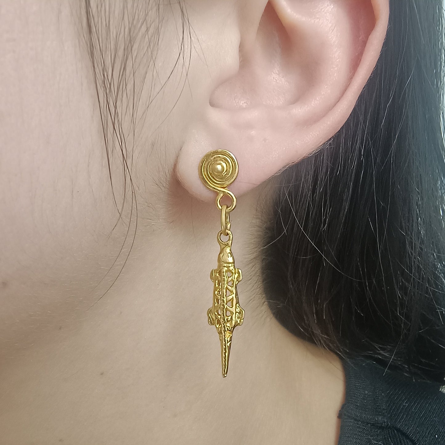 🐊 Aretes Caimán precolombino