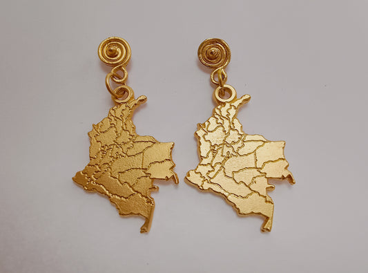 🌀 Aretes mapa Colombia