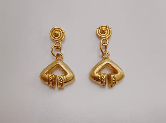✨ Aretes largo cuenta cultura Tayrona