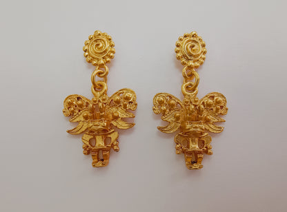 🦇 Aretes Hombre Murciélago cultura Tayrona