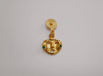 🎭 Aretes Zircón Mascara cultura Sinú