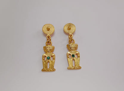 ✨Aretes Zircón Tunjo cultura Muisca