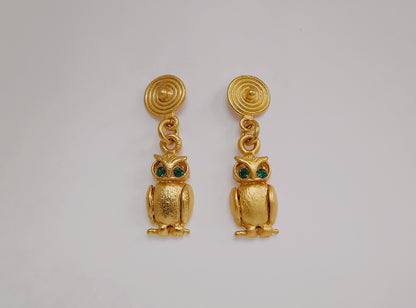 🦉 Aretes Zircón Búho