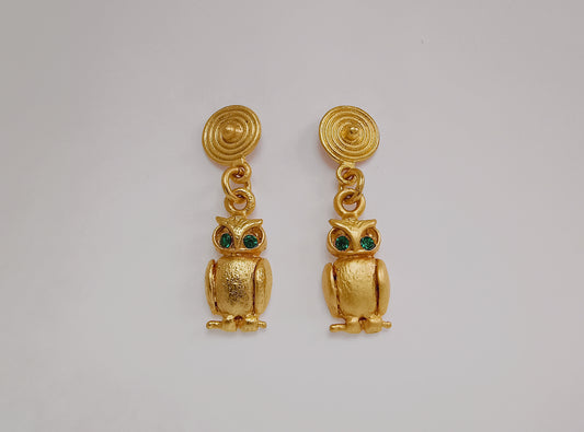 🦉 Aretes Zircón Búho