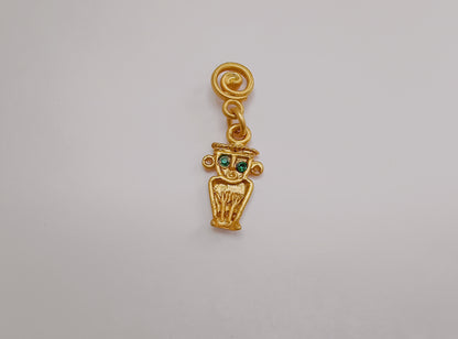 🌊 Aretes Zircón Tunjo Cultura Muisca