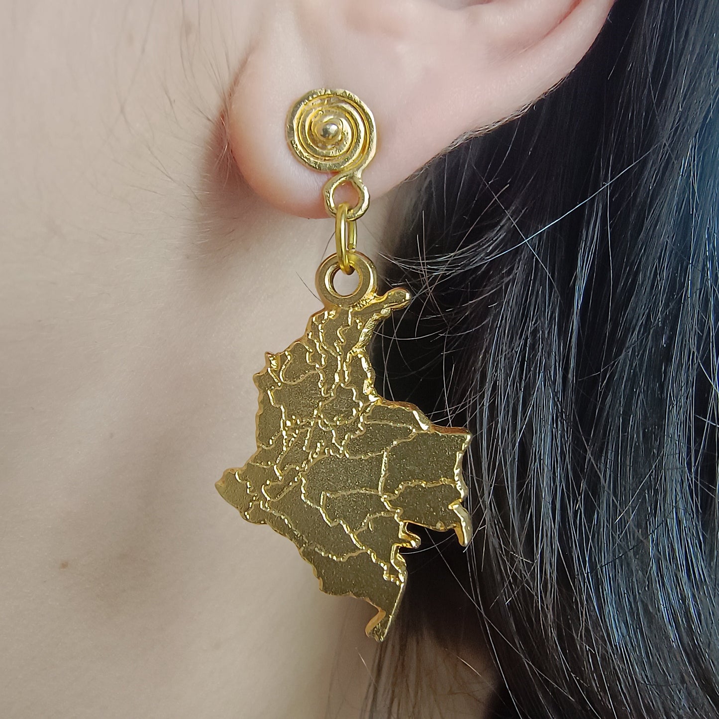 🌀 Aretes mapa Colombia