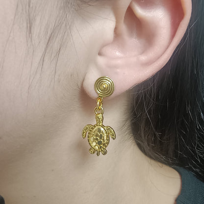 🐢 Aretes Tortuga cultura Quimbaya